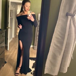 Black Off The Shoulder Gala Dress